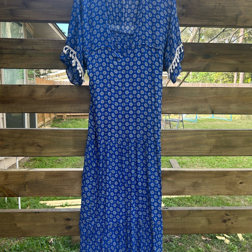 Boho Floral Maxi Dress/ Beach cover up